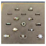 COSTUME RINGS IN DISPLAY