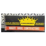 GOLD CROWN HOMES VINTAGE METAL SIGN