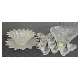 CRYSTAL PUNCHBOWL, CUPS & MORE