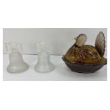 (2) ST CLAIR BELLS & TURKEY ON NEST