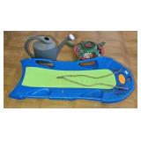 SLED, WATER CAN, STAND