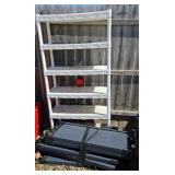 (2) PLASTIC SHELVES -WHITE 66 INCH TALL