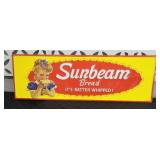 METAL SUNBEAM BREAD ADVERTISING SIGN