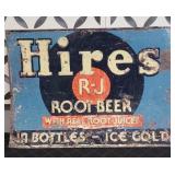 VINTAGE HIRES ROOT BEER SIGN, METAL