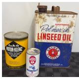 VINTAGE AUTOMOTIVE OIL CANS