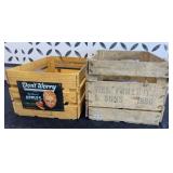 (2) WOOD CRATES