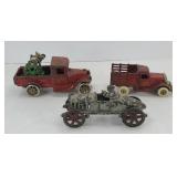 (2) CAST IRON TRUCK & CAST IRON CAR