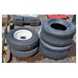 (2) 18 x 18.50 x 8 TIRES, (2) 4.00 x 8 TIRES