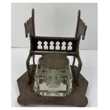VINTAGE INKWELL W/ PEN HOLDER