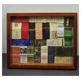 SHADOW BOX OF ADVERTISING MATCHBOOKS
