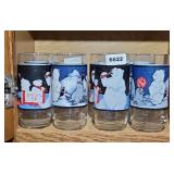 (8) POLAR BEAR COCA COLA GLASSES