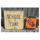 CROSSING GUARD SIGN & SCHOOL ZONE