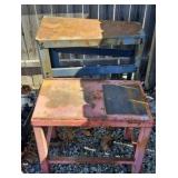 (2) METAL WORK TABLES