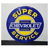 CHEVROLET SUPER SERVICE METAL SIGN