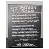 HISTORY OF THE WATSON ROADSTER
