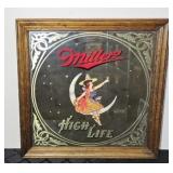 MILLER HIGH LIFE FRAMED MIRROR