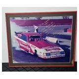 KENNY BERNSTEIN BUDWEISER SIGNED FRAMED POSTER