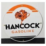 HANCOCK GASOLINE METAL SIGN