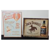 (2) METAL SIGNS: DRINK CUPID, JACK DANIELS