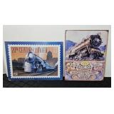(2) RAILROAD METAL SIGNS