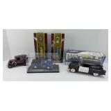DIECAST CARS, TRUCK, GAS PUMPS