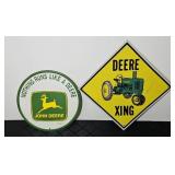 (2) JOHN DEERE METAL SIGNS