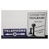 (2) TELEPHONE / TELEGRAPH SIGNS