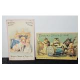 (2) METAL SIGNS: WEAVER PIANO, BROOKS SPOOL COTTON