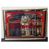 BUDWEISER FRAMED MIRROR