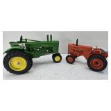 (2) JOHN DEERE DIECAST TRACTORS: ERTL & OTHER