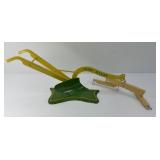 JOHN DEERE DIECAST PLOW WITH WOOD DOUBLETREE