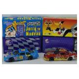 (2) LOONEY TUNES, DEXTER NASCAR DIECAST CARS 1:24