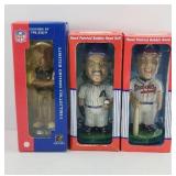 (3) BASEBALL & FOOTBALL BOBBLE HEADS