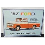 1957 FORD TRUCK EMBOSSED METAL SIGN