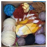 BOX OF KNITTING YARN