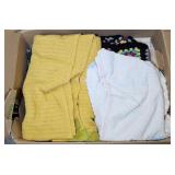 LARGE BOX OF ASSTD BLANKETS