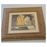 ORNATE FRAME OF TROPICAL BOAT