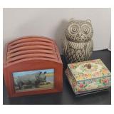 COASTERS, OWEL & CANDY BOX