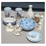 SOAP DISHES, ANGELS, CANDLE HOLDER & MORE