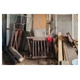 GARDEN FABRIC, DOORS, SCRAP WOOD, & MORE