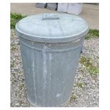 GALVANIZED TRASH CAN