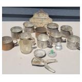 ANTIQUE TIN CUPS & MORE