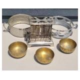 ANTIQUE TOASTER, CASSEROLE DISH HOLDERS & MORE