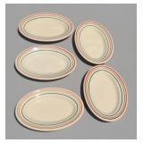 (5) OVAL STONEWARE DISHES