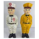 CAST IRON TEXACO & SHELL BANKS