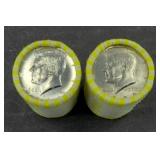 (2) ROLLS OF KENNEDY HALF DOLLARS 40 COINS $20