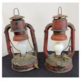 (2) OIL LAMPS ELECTRIFIED