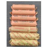 (7) ROLLS WAR WHEAT PENNIES (350)