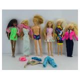 (6) BARBIE DOLLS W/ CLOTHES