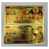 (2) POKEMON FANTASY GOLD FOIL BILLS